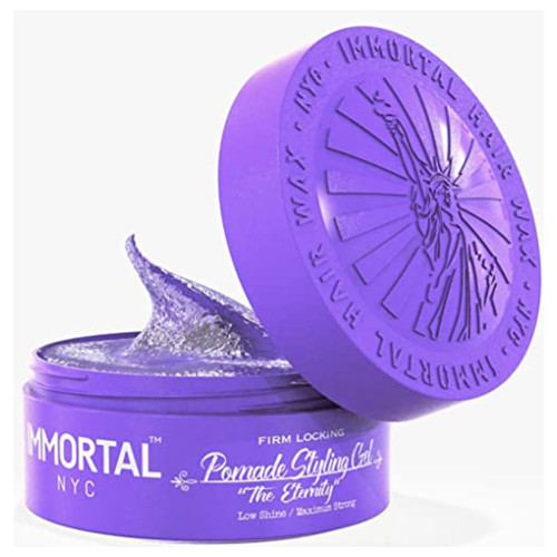 Immortal NYC Hair Styling Pomade - The Eternity, Maximum Strong Hold, Low Shine Pomade - Mens Water Based, No Residue Hair Balm - All Natural Pomade Gel for All Hair Types