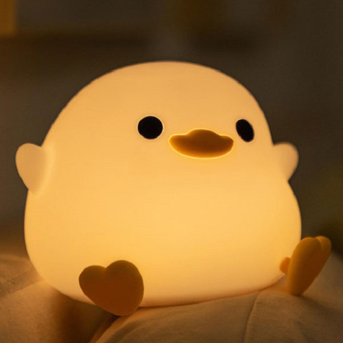 Smalibal Night Light for Kids, Cartoon Duck Nursery Night Lights, USB Rechargeable, Silicone Nursery Light, Cute Lamp Baby Night Light, Dimmable Kids Night Light for Baby, Children, Toddlers White
