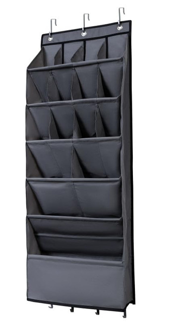 Fancial Over-the-Door-Shoe-Organizers, Hanging Shoe Organizers with Large Pocket Shoe Holder Hanging Shoe Rack for Closet Shoe Organizer for Wall, Over Door Organizer with 15 Pockets Grey, 1 Pack Fancial Over-the-Door-Shoe-Organizers, Hanging Shoe Organizers with Large Pocket Shoe Holder Hanging Shoe Rack for Closet Shoe Organizer for Wall, Over Door Organizer with 15 Pockets Grey, 1 Pack