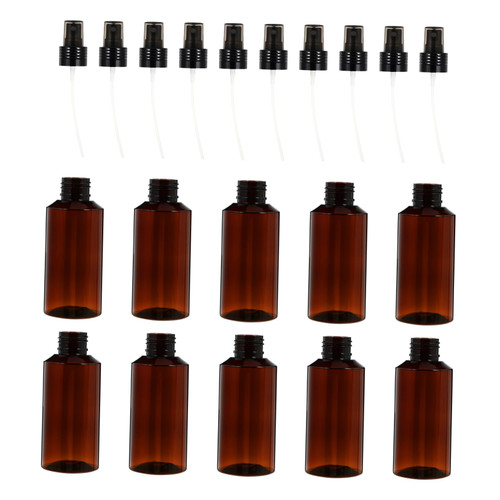 Beavorty 10Pcs spray dispenser Refillable Storage Containers liquid spray bottle water spray bottle fine spray bottle mist clear container Toner bottle travel mini pet plastic