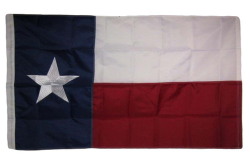 AES 3x5 Embroidered State of Texas Pole Sleeve 210D Nylon Flag 3'x5' (White Sleeve) Double Stitched Fade Resistant Premium Quality AES 3x5 Embroidered State of Texas Pole Sleeve 210D Nylon Flag 3'x5' (White Sleeve) Double Stitched Fade Resistant Premium Quality