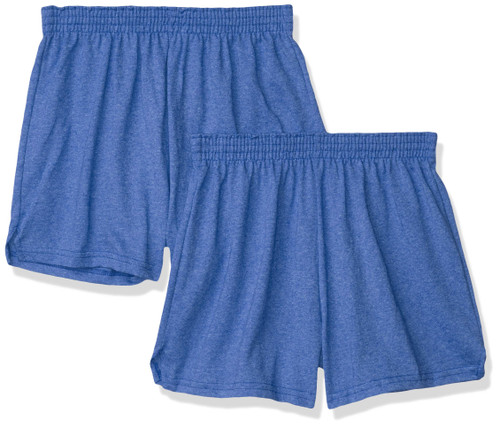Soffe Juniors' Authentic Cheer Short, Team Royal Heather, X-Small (2-Pack)