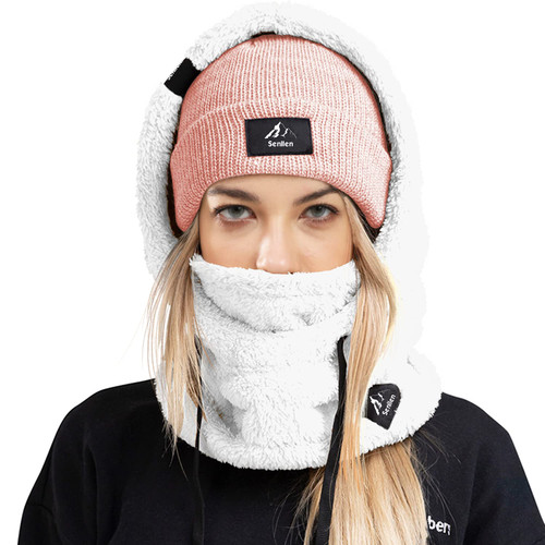 Senllen Balaclava Cold Weather Fleece Windproof Ski Mask Winter Breathable Thermal Face Mask Neck Warmer Scarf Helmet Hood for Men/Women White Senllen Balaclava Cold Weather Fleece Windproof Ski Mask Winter Breathable Thermal Face Mask Neck Warmer Scarf Helmet Hood for Men/Women White