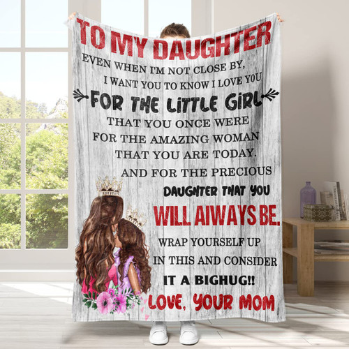 NABURGRI Daughter Blanket from Mom,Gifts for Daughters from Mothers,Birthday Gifts for Daughter,Gifts for Daughter Graduation Blanket,Adult Gift from Mom to Daughter?Crown Girl?50"x60"? NABURGRI Daughter Blanket from Mom,Gifts for Daughters from Mothers,Birthday Gifts for Daughter,Gifts for Daughter Graduation Blanket,Adult Gift from Mom to Daughter?Crown Girl?50"x60"?
