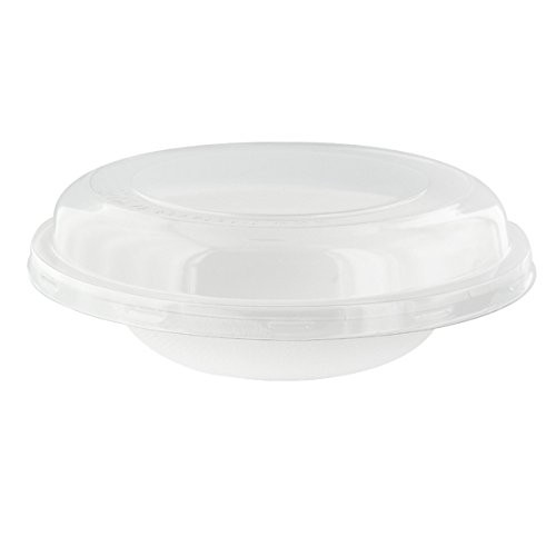 Clear Plastic Lid (Case of 100), PacknWood - Recyclable Dish/Bowl Cover for (210APUB16) Sugarcane Food Containers (7.09" Diameter) 210APUBL1601