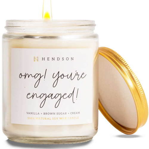 Engagement Gifts for Women - Wedding Candle, Bridal Shower, Bachelorette Party Gift for Bride to Be - Engaged Couple, Fiance, Couples Gift - OMG Youre Engaged Candles Engagement Gifts for Women - Wedding Candle, Bridal Shower, Bachelorette Party Gift for Bride to Be - Engaged Couple, Fiance, Couples Gift - OMG Youre Engaged Candles