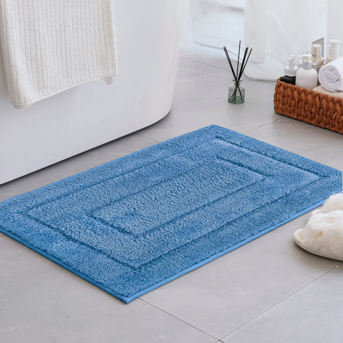 GRANNY SAYS Blue Bathroom Rugs Non Slip, 20" x 32", Bath Rugs for Bathroom, Bathroom Rugs Washable?Absorbent Bath Mats for Bathroom Floor, Shower Rugs for Bathroom, Microfiber Bath Mat for Tub