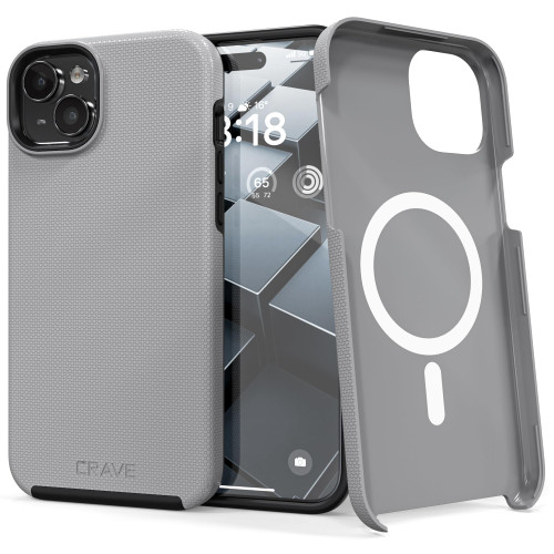 Crave Dual Guard for iPhone 15 Plus Case, Compatible with MagSafe Shockproof Protection Dual Layer Case for Apple iPhone 15 Plus (6.7") - Slate