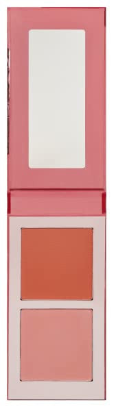 Juvia's Place Blushed Duo Blush - Two Tone Pigmented Buildable Pressed Mineral Powder - Rosy Natural Cheeks Matte Fresh Finish for All Skin Color -Volume2