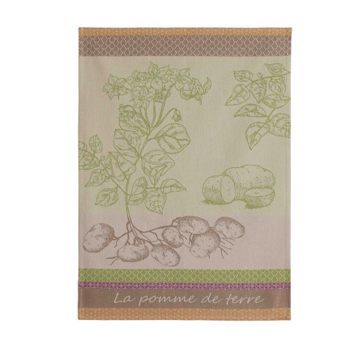 Coucke French Cotton Jacquard Towel, La Pomme de Terre, 20-Inches by 30-Inches, 100% Cotton