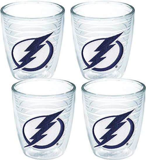 Tervis 1057971 NHL Tampa Bay Lightning Primary Logo Tumbler with Emblem 4 Pack 12oz, Clear Tervis 1057971 NHL Tampa Bay Lightning Primary Logo Tumbler with Emblem 4 Pack 12oz, Clear