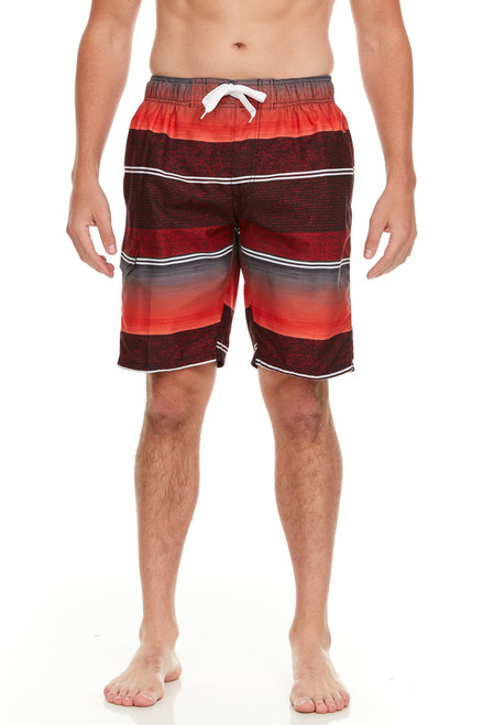 Kanu Surf Men's Infinite Swim Trunks (Regular & Extended Sizes), Sandbar Red, Small