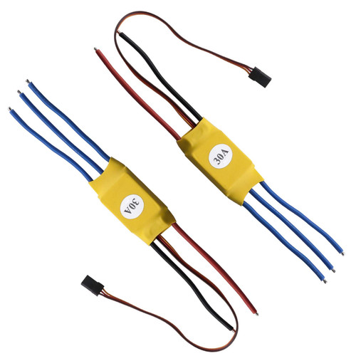 2 Pcs XXD 30A RC Brushless Motor Electric Speed Controller ESC Yellow for Airplane Quadcopter Drone Model Helicopter Parts