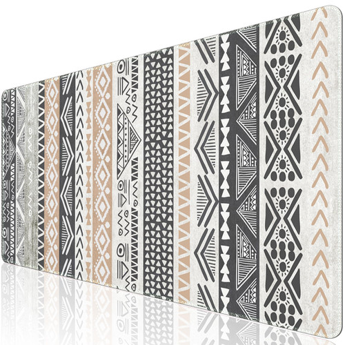 iLeadon Desk Mat, Boho Large Mouse Pad for Desk, XXL Extended Keyboard Pad Gaming Mouse Pad Office Desk Accessories for Women Desk Organizers, Aboriginals Geometric Art