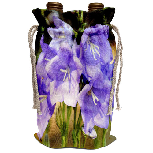 3dRose PS Flowers - Pretty Lavender Floral - Flowers - Floral Print - Wine Bag (wbg_55632_1)