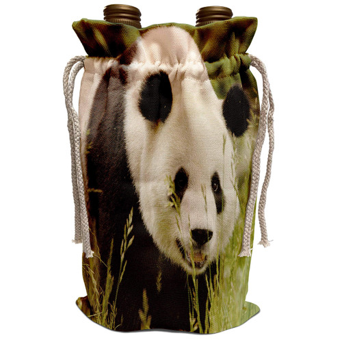 3dRose Danita Delimont - Bears - Giant panda bears, Wolong China Conservation, CHINA-AS07 POX0352 - Pete Oxford - Wine Bag (wbg_70201_1)