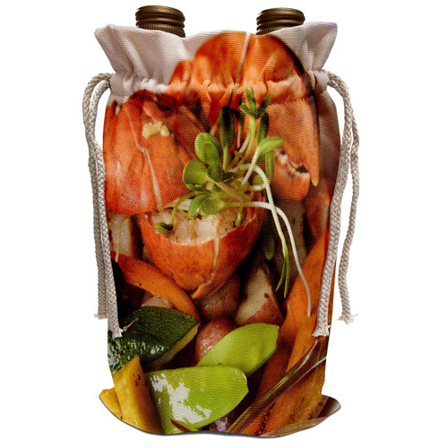 3dRose Danita Delimont - Cuisines - Prince Edward Isl, Dalvay-by-the-sea lobster cuisine-CN09 DBR0190 - Dave Bartruff - Wine Bag (wbg_71391_1)