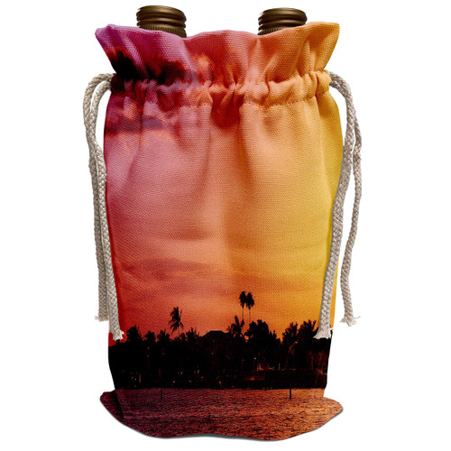 3dRose Florene Tropical Sunset - Florida Tropic - Wine Bag (wbg_7756_1)