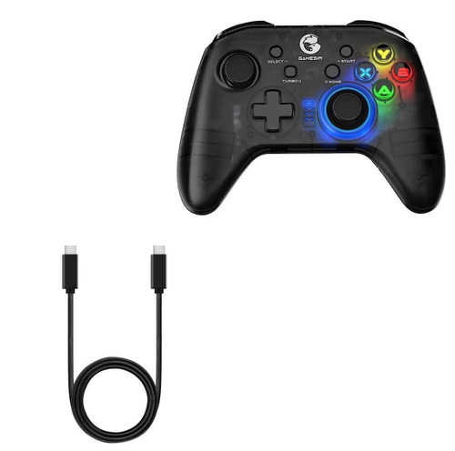 BoxWave Cable Compatible with GameSir T4 Pro - DirectSync PD Cable (3ft) - USB-C to USB-C (100W), Type C Braided 3ft Charge and Sync Cable - Jet Black