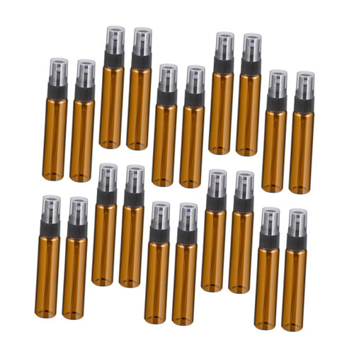 20pcs Spray Bottle Glass Sprayer Bottle Refillable Perfume Bottle Spray Perfume Bottle Glass Perfume Bottle Amber Glass Bottle Mini Glass Bottles Travel Lotion Bottle Liquid