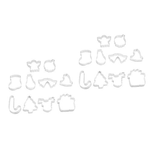 BESTOYARD 20 Pcs Christmas Cookie Cutters Gingerbread Cookie Cutters Holiday Cookie Cutters Small Cookie Cutters Christmas Candy Molds Unique Cookies Mold Stainless Steel Small Tools