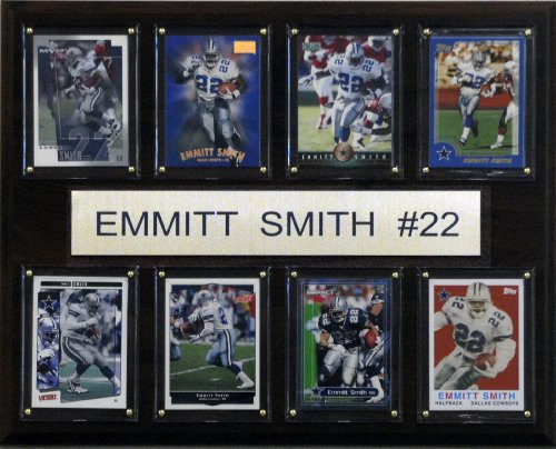NFL Emmitt Smith Dallas Cowboys 8 Card Plaque