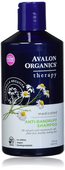 Avalon Organics Therapy Medicated Anti-Dandruff Shampoo, 14 Oz Pack of 1