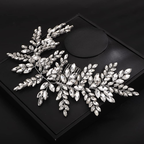 Teyglen Crystal Wedding Long Headband Bridal Rhinestone Headpieces Handmade Sparkly Silver Crystal Hair Pieces Wedding Hair Accessories for Women Girls (Silver) Teyglen Crystal Wedding Long Headband Bridal Rhinestone Headpieces Handmade Sparkly Silver Crystal Hair Pieces Wedding Hair Accessories for Women Girls (Silver)