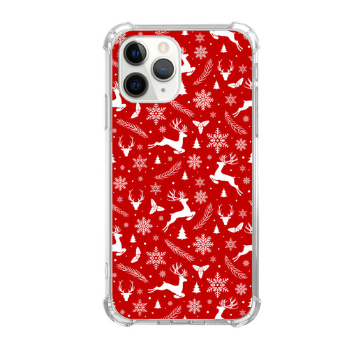Vusbvelnot Christmas Reindeer Case Compatible with iPhone 11 Pro Max, Red Christmas Case for iPhone 11 Pro Max, Cool TPU Bumper Phone Case Cover