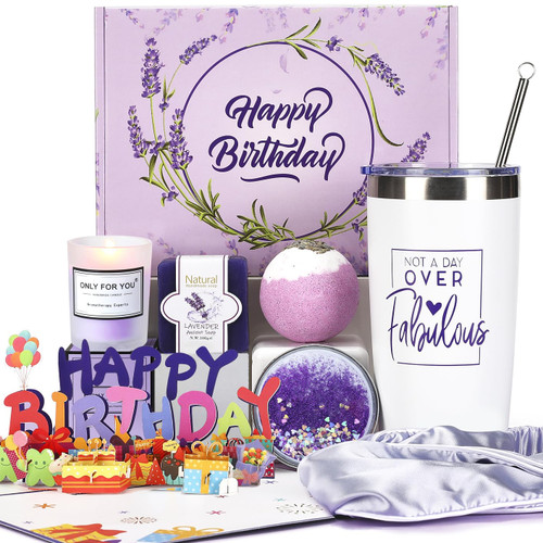 Birthday Gifts for Women,Vquand Happy Birthday Gifts for Her Spa Gift Baskets Bath Set Ideas for Women,Mom,Sister,Female Friends,Wife, Girlfriend,Unique Gifts for Women Who Have Everything