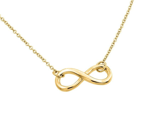 TAKAR Gold Plated Infinity Pendant Necklace for Women, Love Necklace Fine Jewelry, Infinity Pendant Necklace with Chain, Eternity Pendant Necklace, Gold Plated Jewelry, Infinity Style Necklace for Women, Made in USA. (18' chain)