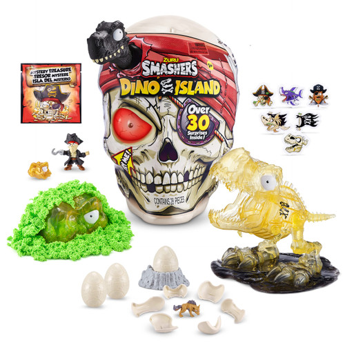 Smashers Dino Island Giant Skull (T-Rex) by ZURU, Easter Basket Stuffers, with Over 30 Surprises, Mini Eggs and Figurines, Prehistoric Discovery Toy, Dinosaur Toys, Slime, Sand More Age 5+ Smashers Dino Island Giant Skull (T-Rex) by ZURU, Easter Basket Stuffers, with Over 30 Surprises, Mini Eggs and Figurines, Prehistoric Discovery Toy, Dinosaur Toys, Slime, Sand More Age 5+
