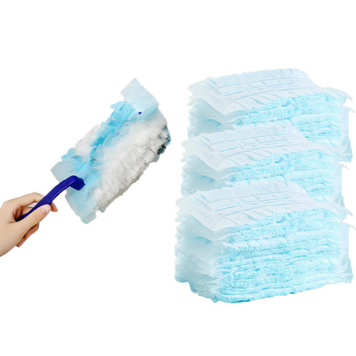 PEACHICHA Disposable Duster Refills, Bulk Heavy Duty Dusters Refills,Blue Replacement Head for Cleaning, Multi Surface Refills, 30 Count