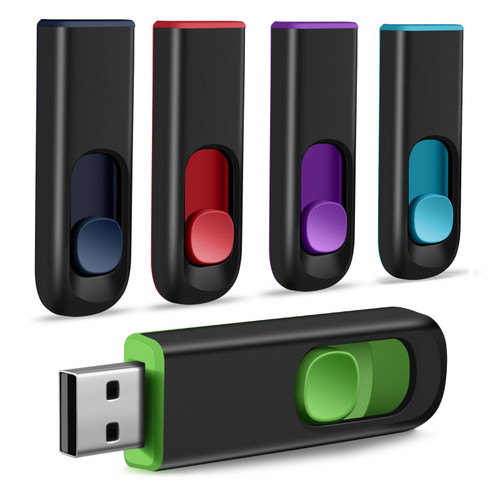 MAKACTUA 5 Pack 32GB USB Flash Drive, USB 2.0 Memory Stick Thumb Drive Pen Drives Jump Drive for Data Storage Multiple Color