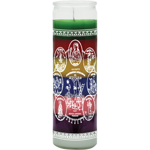 INDIO 7 Color 7 Day Spiritual Candle-7 African Powers