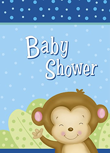 Boy Monkey Baby Shower Invitations, 8ct