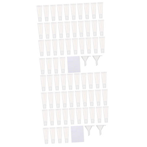 FOMIYES 100 pcs Lipstick Hose Clear Refillable Container empty lip balm tube lip gloss squeeze tubes clear