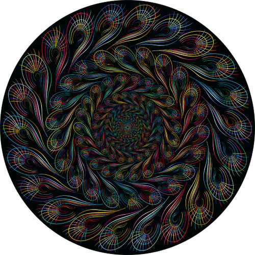 Bgraamiens Puzzle-Mandala Rainbow Lines-Hard Puzzle for Adults The Lines Puzzle Impossible Puzzle (Circular Vortex)