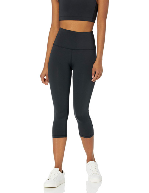 Amazon Essentials Women's Active Sculpt High Rise Capri Legging (Available in Plus Size), Black, Large