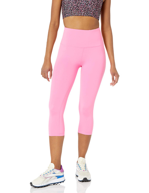 Amazon Essentials Women's Active Sculpt High Rise Capri Legging (Available in Plus Size), Bright Pink, Medium