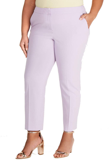 Bar III Womens Plus Comfot Waist High Rise Dress Pants Purple 16W
