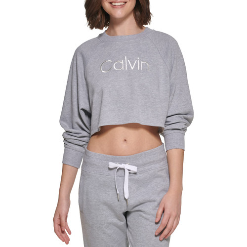 Calvin Klein Performance Women's Active Sweatshirt, Pearl Grey Heather, X-Large