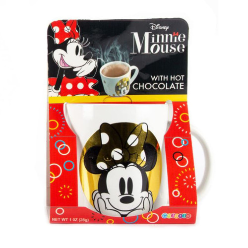 Disney Minnie Mouse Jumbo Mug and Hot Cocoa Gift Set, Supplies, Favors, and Decorations for Birthday Parties, Small Gifts