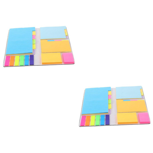 VILLCASE 2pcs 1 Stickers for Students Note Pads Sticky Notes Pads Note Index Stickers Adhesive Notes Nursing School Supplies Memo Notes Memo Pads Stationery Business Office Paper