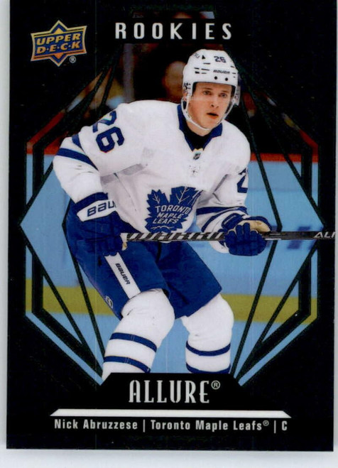 2022-23 Upper Deck Allure Black Rainbow #122 Nick Abruzzese RC Rookie Toronto Maple Leafs NHL Hockey Trading Card