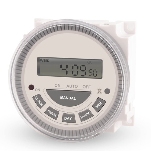 Timer Digital Switch Programmable 7-Day - Nopwer Pool Gate Sprinkler Light Control Heavy Duty Electrical 120V