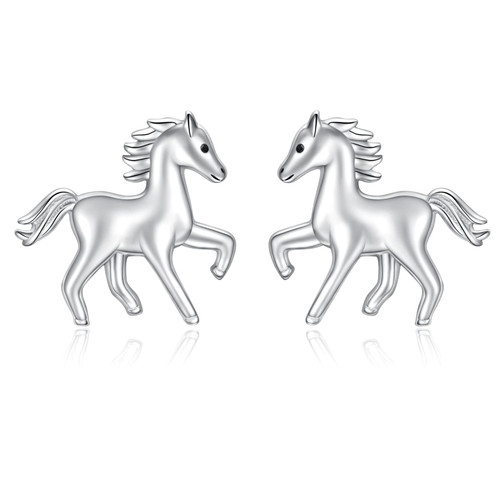 925 Sterling Silver Horse Earrings Cowgirl Jewelry Equestrian Gifts for Horse Lovers Teen Girls Women 925 Sterling Silver Horse Earrings Cowgirl Jewelry Equestrian Gifts for Horse Lovers Teen Girls Women