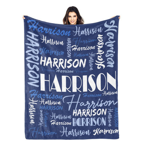 Dr.TOUGH Personalized Blanket for Kids Adult Personalized Blanket and Throw Customized Name Blanket for Christmas Birthday Valentines Day