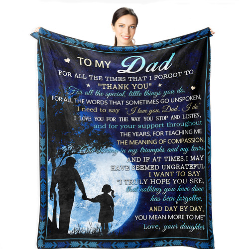 Wisegem Dad Gifts from Daughter - Dad Blanket from Daughter 50"x40" - Birthday Gifts for Daddy - Gifts for Dad Who Wants Nothing - Father Gifts - Best Dad Ever Present Ideas Wisegem Dad Gifts from Daughter - Dad Blanket from Daughter 50"x40" - Birthday Gifts for Daddy - Gifts for Dad Who Wants Nothing - Father Gifts - Best Dad Ever Present Ideas