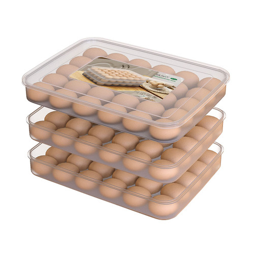 SILIVO 3 Pack Deviled Egg Containers with Lid - 30 Egg Storage Containers for Refrigerator - Deviled Egg Carrier with Lid for Party, Travel and Countertop